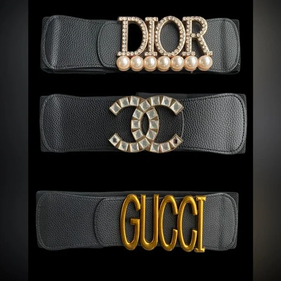 Black Elastic Waist Belts. They are One Size. - Picture 1 of 1